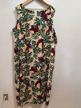 Hilo Hattie NWT Hawaiian Muumuu Dress  Made in Hawaii Tropical Floral Maxi 3XL